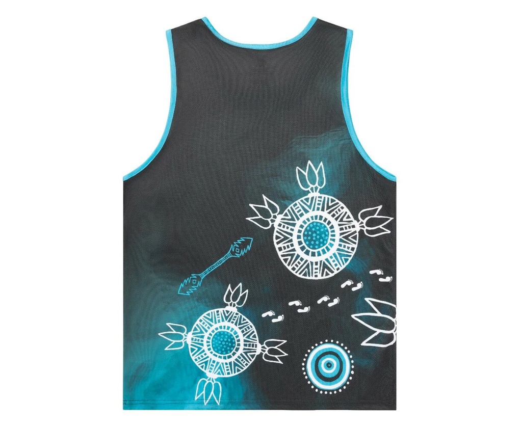 PORT ADELAIDE POWER INDIGENOUS MENS TRAINING SINGLET SIZE:M