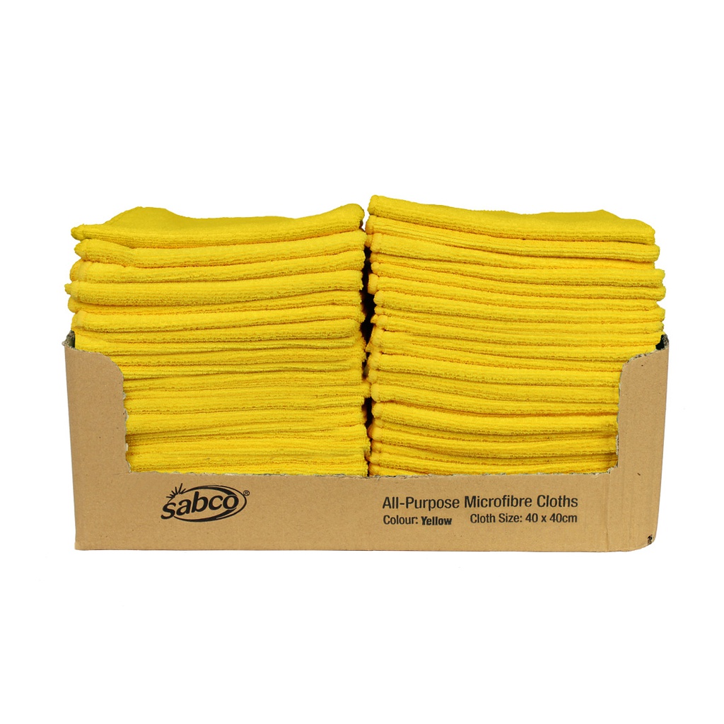 SABCO - ALL-PURPOSE MICROFIBRE CLOTHS SRT – YELLOW