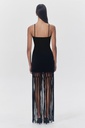 MAARA REA - Bandeau Fringed Dress, Black