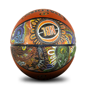 SPALDING NBL INDIGENOUS ROUND SIZE 7 OUTDOOR BASKETBALL - BROWN/MULTI
