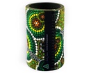 STUBBY COOLER X2 ABORIGINAL DESIGN - COLOURS OF THE RAINFOREST DESIGN - COLIN JONES