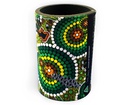 STUBBY COOLER X2 ABORIGINAL DESIGN - COLOURS OF THE RAINFOREST DESIGN - COLIN JONES