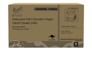 BIOD - EXECUTIVE ULTRASLIM PAPER HAND TOWEL 150X16 240L X 230W TAD 2400