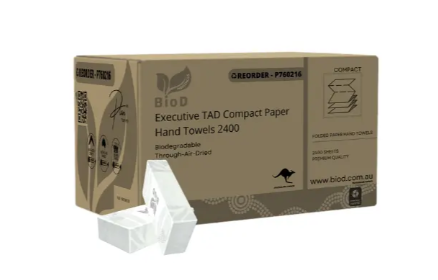 BIOD - EXECUTIVE COMPACT TAD PAPER HAND TOWEL 120X20 250L X 195W TAD 2400