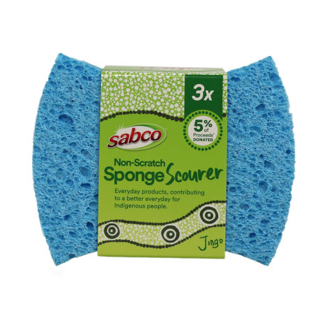 SABCO JINGO SPONGE SCOURER NON-SCRATCH 3PK