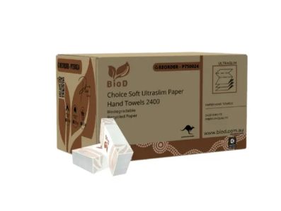 BIOD - CHOICE SOFT ULTRASLIM PAPER HAND TOWEL 150X16 240L X 230W - 2400