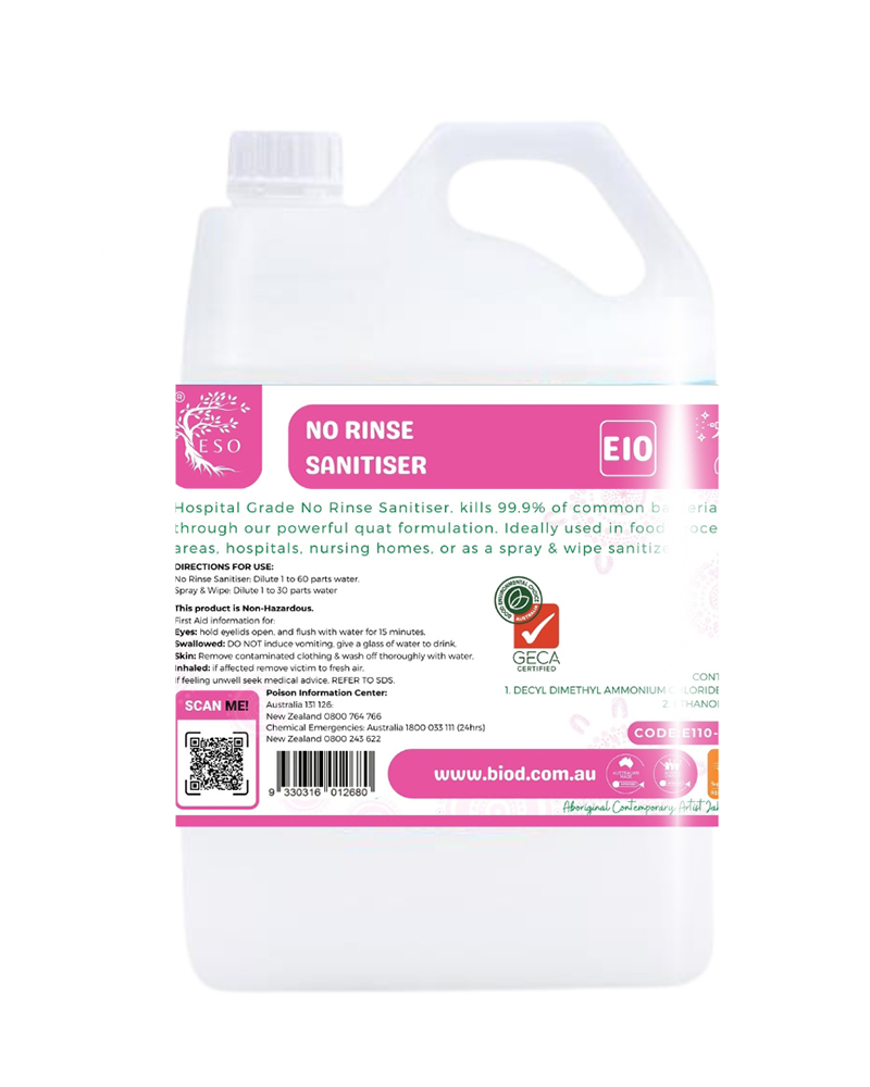 E10 - ESO NO RINSE SANITISER-5L