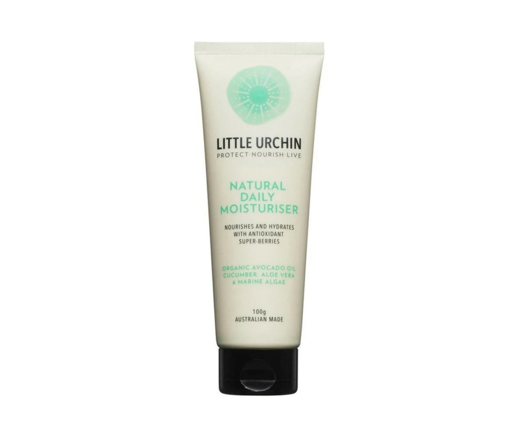 LITTLE URCHIN NATURAL DAILY MOISTURISER WITH ALOE VERA &amp; MARINE ALGAE 100 G