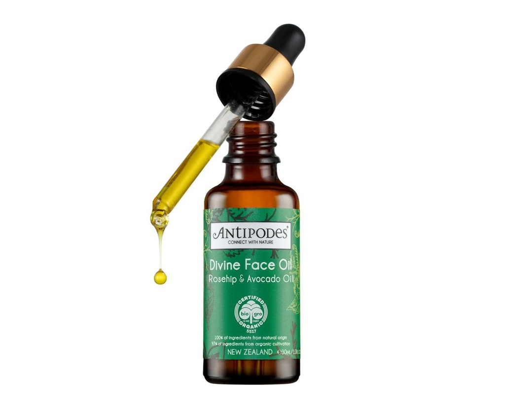 ANTIPODES DIVINE FACE OIL ORGANIC AVOCADO OIL &amp; ROSEHIP