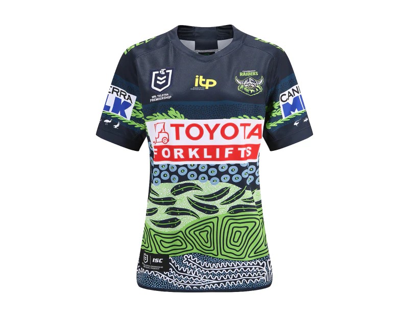 CANBERRA RAIDERS NRL ISC 2022 INDIGENOUS JERSEY SIZES S-5XL