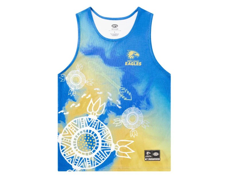 WEST COAST EAGLES INDIGENOUS MENS TRAINING SINGLET