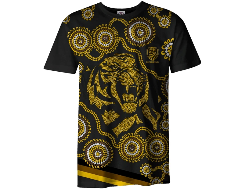 RICHMOND TIGERS AFL FOOTY JUNIOR YOUTHS KIDS INDIGENOUS TEE