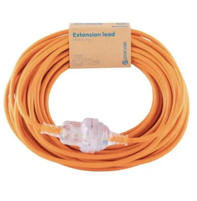 PACVAC EXTENSION LEAD 18M 3C