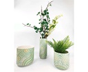 [CH_0248] URBAN 13CM ES JOURNEY CERAMIC PLANTER GARDEN DECOR PLANT/FLOWER POT SMALL GREEN