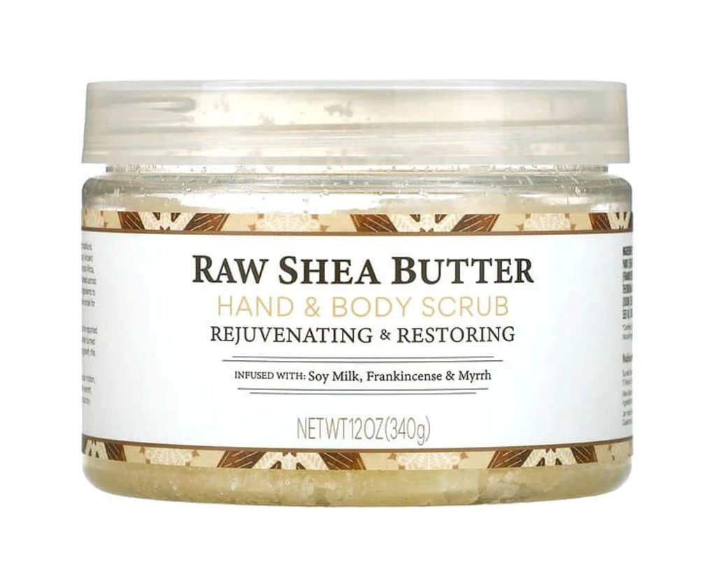 RAW SHEA BUTTER, HAND &amp; BODY SCRUB, 12 OZ (340 G)