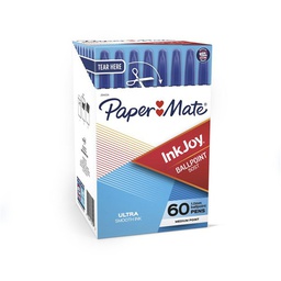 PAPERMATE INKJOY 100 BALLPOINT PENS MEDIUM BLUE BOX 60