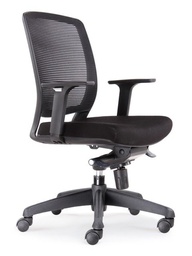 RAPIDLINE HARTLEY TASK CHAIR MEDIUM MESH BACK ARMS (BLACK)