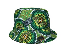 [CH_0193] HAT ABORIGINAL DESIGN - COLOURS RAINFOREST DESIGN - COLIN JONES