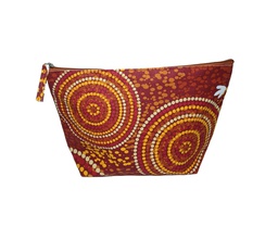 [CH_0213] BAG COSMETIC ABORIGINAL DESIGN - DRY DESIGN - LUTHER CORA