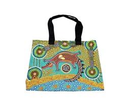 [CH_0231] BAG SHOULDER ABORIGINAL DESIGN - CROCODILE DREAMING - COLIN JONES