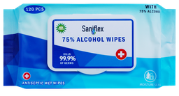 Saniflex 120 pack (18 units) 75% Alcohol Sanitary Wipes
