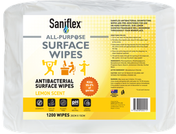 Saniflex 1200 Bag (4 Bags) Antibacterial Surface Wipes