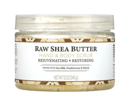 [CH_0318] RAW SHEA BUTTER, HAND &amp; BODY SCRUB, 12 OZ (340 G)