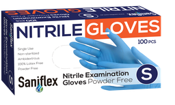 Saniflex Nitrile Gloves 100 Pack (10 boxes/carton) - PFree - Blue