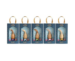 [CH_0344] DINKY DUCKS SPOTTY BOOTS DECOR, SET OF 5